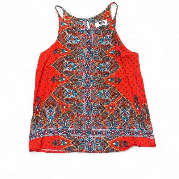 Vintage Red Paisley Tank- Y2K- Made in USA - Size Small - Picture 2 of 6